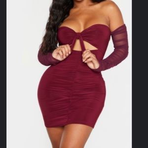 PRETTLYLITTLETHING ruched dress